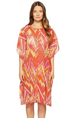 M Missoni 180496 Mujer Zigzag Algodón Traje de Baño Vestido de Encubrimiento Rosa Talla Mediana Foto 1 de 4