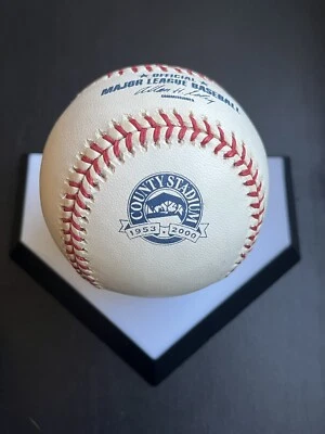 Rawlings Official 2000 County Stadium MLB Baseball - Milwaukee Brewers - Image 1 of 4