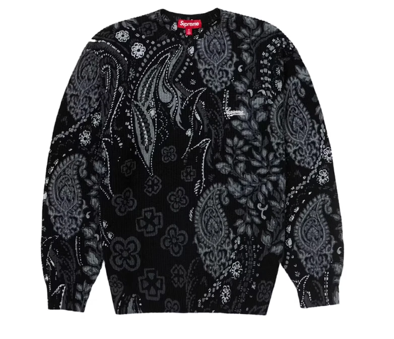 トップス supreme printed paisley sweater Supreme Printed Paisley Sweater (SS24) - $138