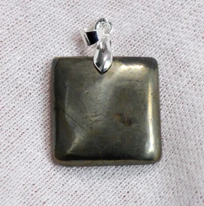 Pyrite 41 Carats - Natural Stone Cabochon Pendant - Peru / FQ97 - Picture 1 of 2