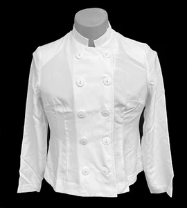 New Women's Double Breasted White Chef Coat Cool Lightweight Made in USA 3XL - Picture 1 of 4