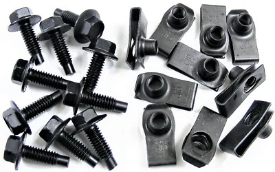Pernos de cuerpo MERCURY y clips de tuerca en U - 5/16-18 x 1" de largo - 1/2" hexagonal - 20 piezas (10ea) #410 Foto 1 de 4