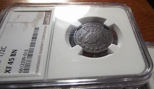 NGC 1835-P 1/2 XF 45 BN cent Classic Head nice for the grade. - Picture 1 of 6