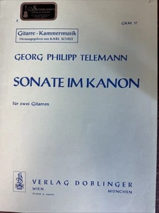 Verlag Doblinger- Telemann “Sonata In Canon” Classical Guitar Sheet Music 1957 - Picture 1 of 11