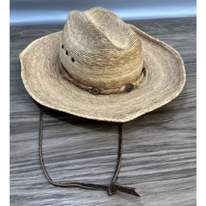 Lone Star Palmblatt Cowboyhut mit Gürtel Akzent geflochten braun beige verstellbar - Bild 1 von 10