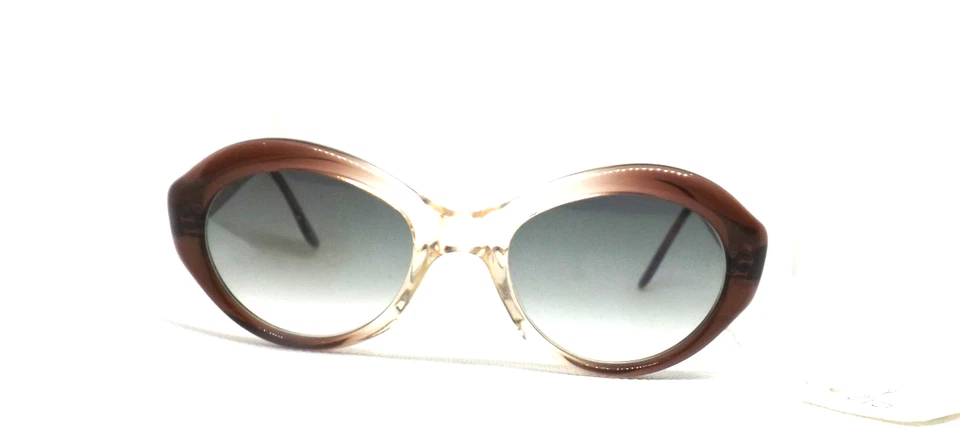 Lunettes de Soleil Femme Vintage Âge 90 Brun Plastique Farben Rose Et Brun - Photo 1/4