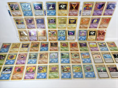 Pokemon Fossil Conjunto Mestre 100% Completo 62/62 WOTC Vintage 1999 Holo Raro - Imagem 1 de 4