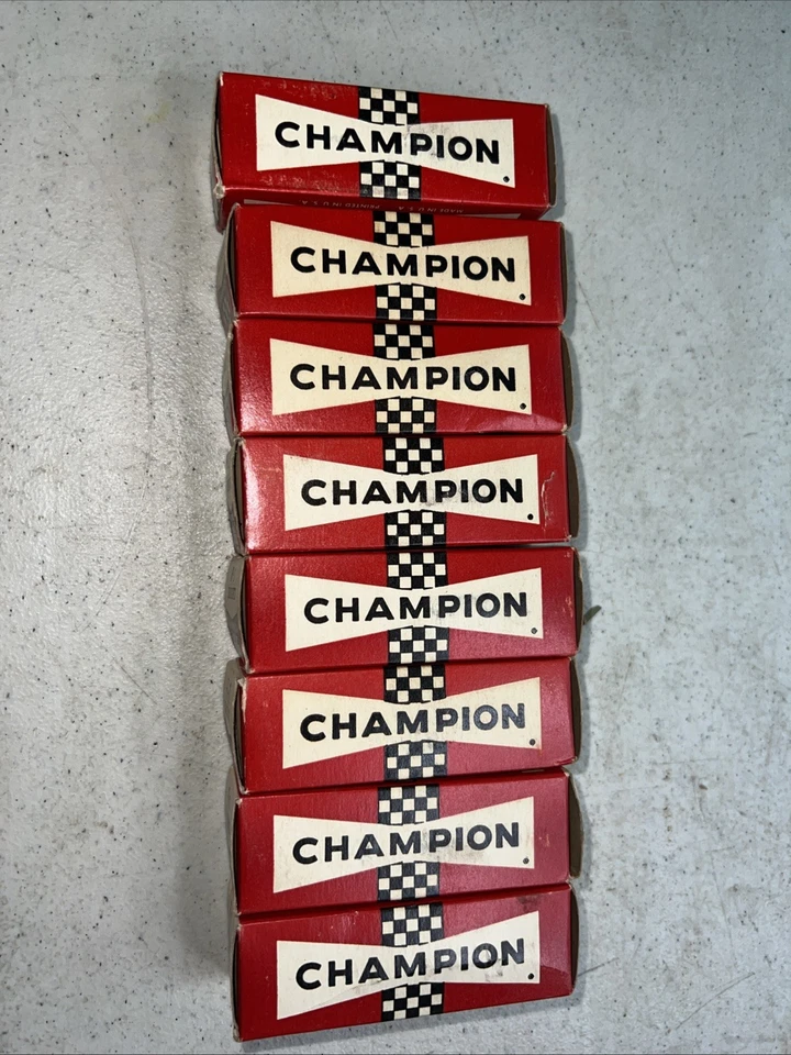 Lote De 8 Bujías Hexagonales Vintage Champion NOS Hechas En EE. UU. R-1 Foto 1 de 4