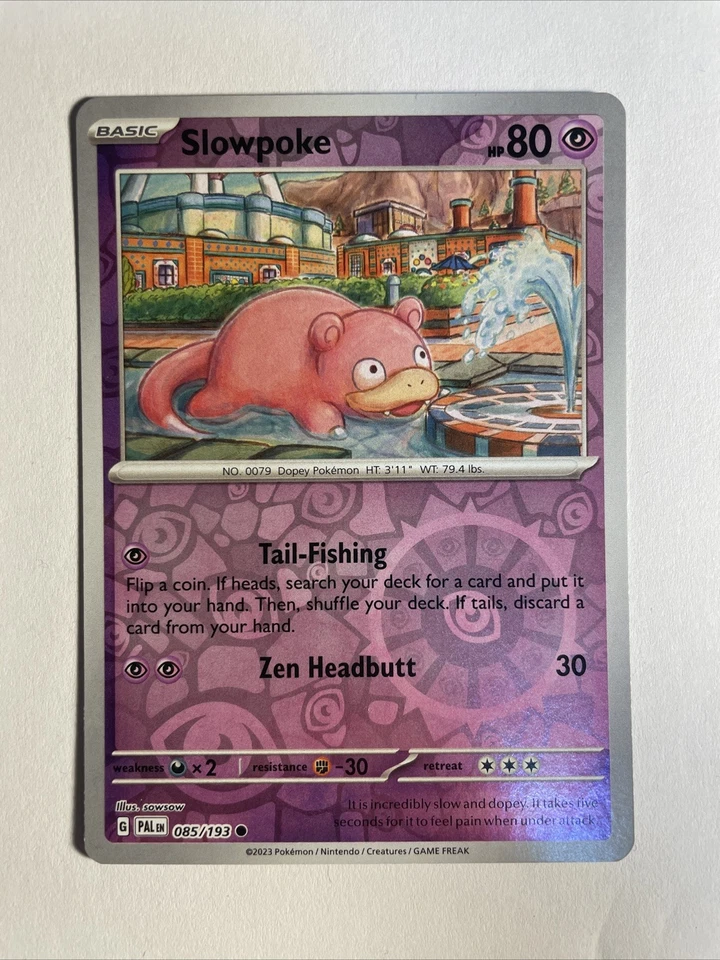 1x Paldea Evolved Pokémon Slowpoke Reverse Holo Englisch NM/M Pokemon - Bild 1 von 1
