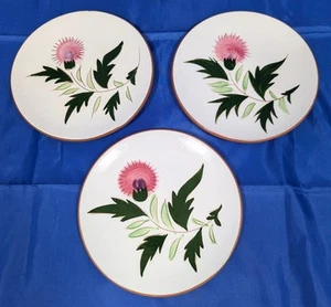 Stangl Pottery Thistle Pattern 6" Bread & Butter Plates Set of 3 Trenton NJ LotD - Picture 1 of 3
