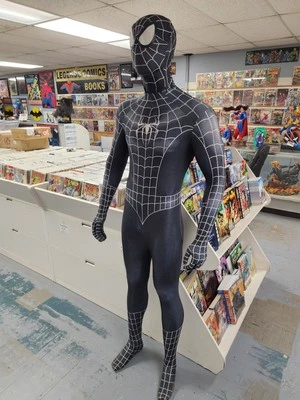 Spider-Man Black Costume. One Piece Body Suit, With Mask - Image 1 of 4