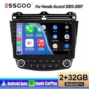 10" Android14 Carplay Stereo Radio GPS Wifi 2+32G For Honda Accord 7th 2003-2007 - Picture 1 of 16