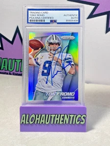 TONY ROMO SIGNED 2014 PANINI PRIZM SILVER CARD PSA AUTO DALLAS COWBOYS - Picture 1 of 2