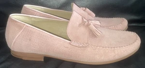HERREN GRÖßE UK9 ROSA LACHSFARBEN VELOURSLEDER QUASTE HALBSCHUHE TOPMAN - Bild 1 von 9