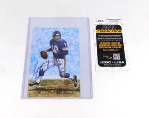 Tarjeta 4x6 firmada por Fran Tarkenton 1989 Salón de la Fama del Fútbol Profesional/5000 JSA Automática - Imagen 1 de 2