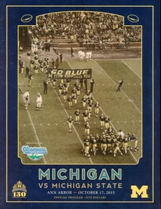 2015 MICHIGAN STADIUM MICHIGAN WOLVERINES VS MICHIGAN STATE OCTOBER 17TH PROGRAM - Picture 1 of 2