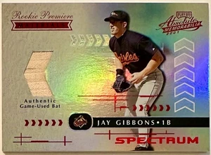 2001 Absolute Memorabilia “Rookie Premier Materials” (Gibbons -Orioles #190) /25 - Picture 1 of 2