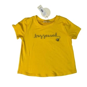 NWT Copper Key Girls Youth Blouse Sz 6 Yellow Embroidered Bee Made in USA - Picture 1 of 8
