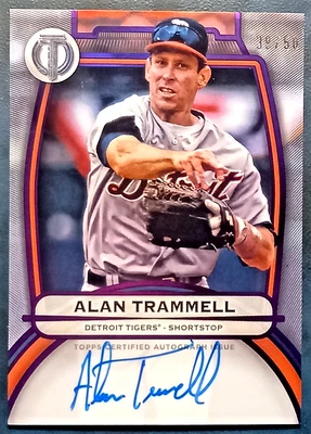 ALAN TRAMMELL 2025 TOPPS TRIBUTE ФИОЛЕТОВЫЙ С АВТОГРАФОМ #TA-ATR 39/50 TIGERS HOF - Изображение 1 из 2
