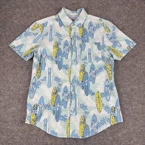 Original Penguin Button Down Shirt Surf Boards Blue Mens Small S - Picture 1 of 12