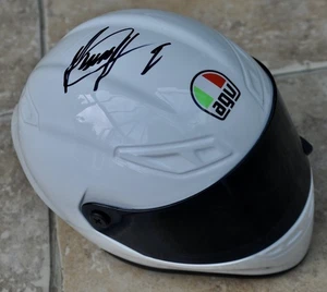 Damon Hill signierter 1/2 Scale AGV Helm F1 Williams mit Echtheitszertifikat & Fotobeleg - Bild 1 von 6