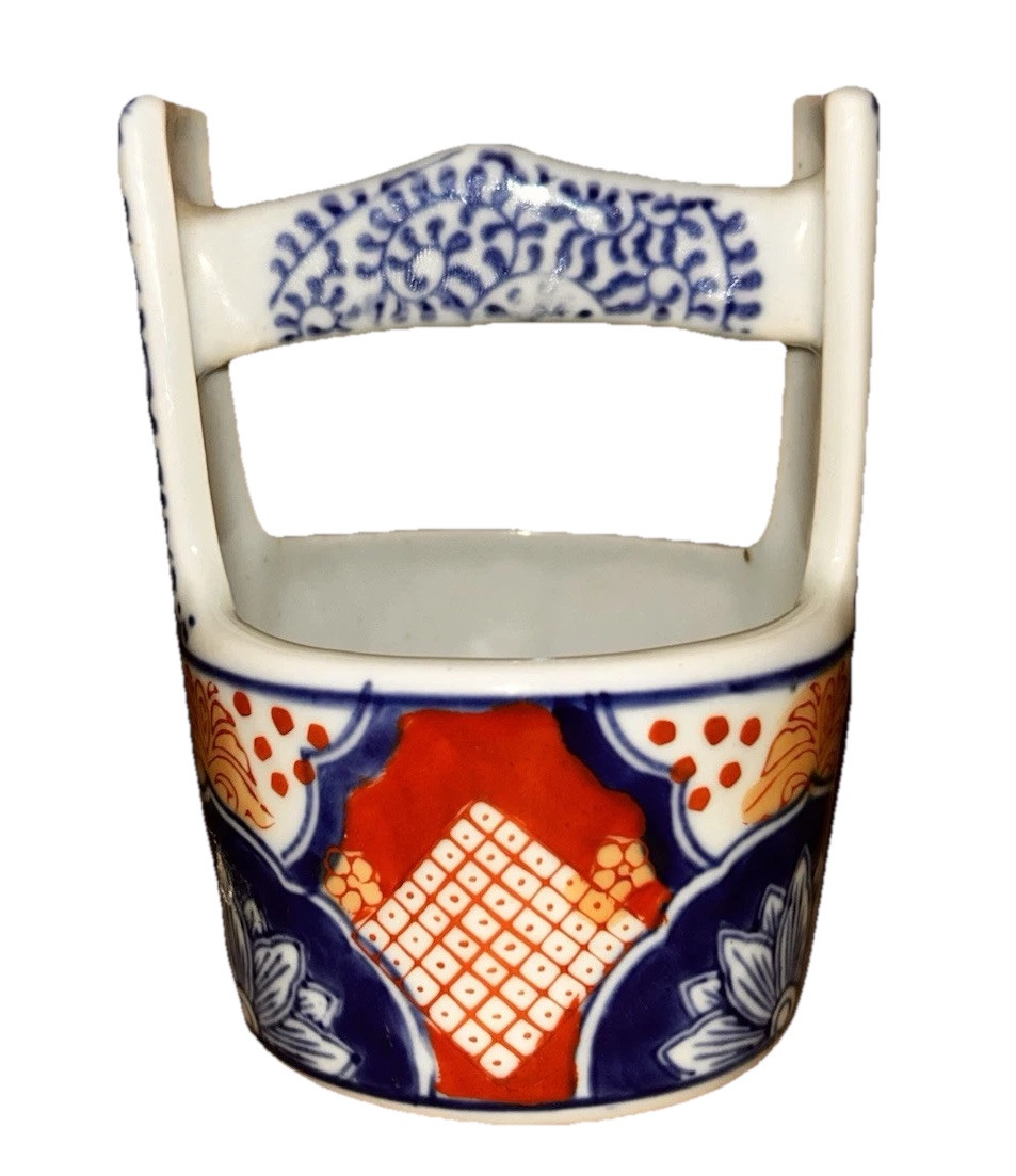 古美術骨董品 古地図染め付け柄 H40cm×w約24cm、 壺、花器 全