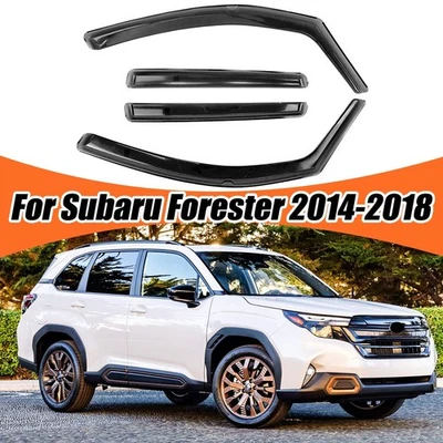 In-Channel For Subaru Forester 2014-2018 Window Visor Wind Deflectors Rain Guard - Image 1 of 4