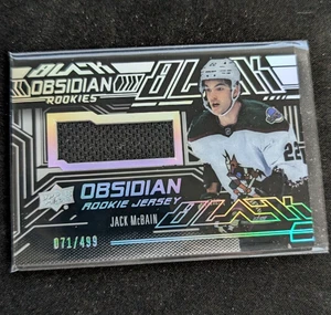 Maglia Rookie Ossidiana Nera 2022-23 Upper Deck SPx Jack McBain UD ORJ-JM /499 - Foto 1 di 2