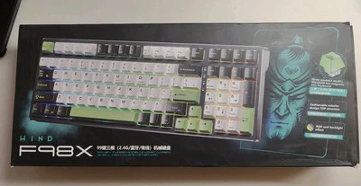 AULA F98X RGB Magnetic Switch Gaming Keyboard 2.4G/BT5.0/Wired, White/Blue/Purpl - Image 1 of 4