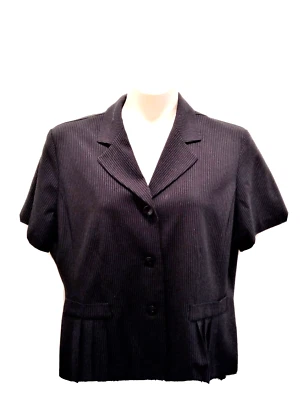 Usado en Excelente Condición Danny & Nicole S/S Pantalón Traje Top - Negro Rayas - Mujer Talla 18 Foto 1 de 4