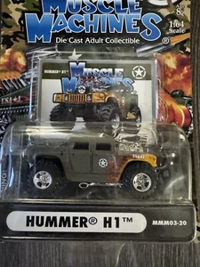 2003 Military Muscle Machines H1 Hummer Flames MMM03-20 Collectible 1:64 M-2 NEW - Picture 1 of 4