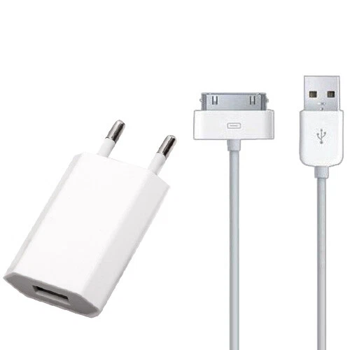PHONEPART Ladegerät für iPad 3 3. Generation - Ladekabel USB Kabel Netzteil
