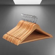 chromé pratique Cintres pour pantalons porte-sacs cintres Nature En Bois