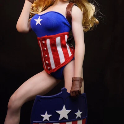 SUPER PATO Mujer Capitán América Escala 1/6 Figura Accesorio C019 Sin Cuerpo Cabeza Foto 1 de 4