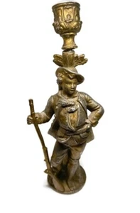 Antik Statue Krieger Soldat Bronze Kerzenständer Kerzenhalter Tisch Wohndeko - Bild 1 von 12