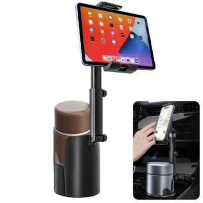Car Cup Holder Tablet Phone Mount Long Arm 360° Rotation for iPhone iPad Samsung - Image 1 of 4
