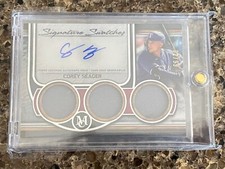 2023 Topps Museum Collection Signature Swatches Triple Relic Corey Seager 02/99