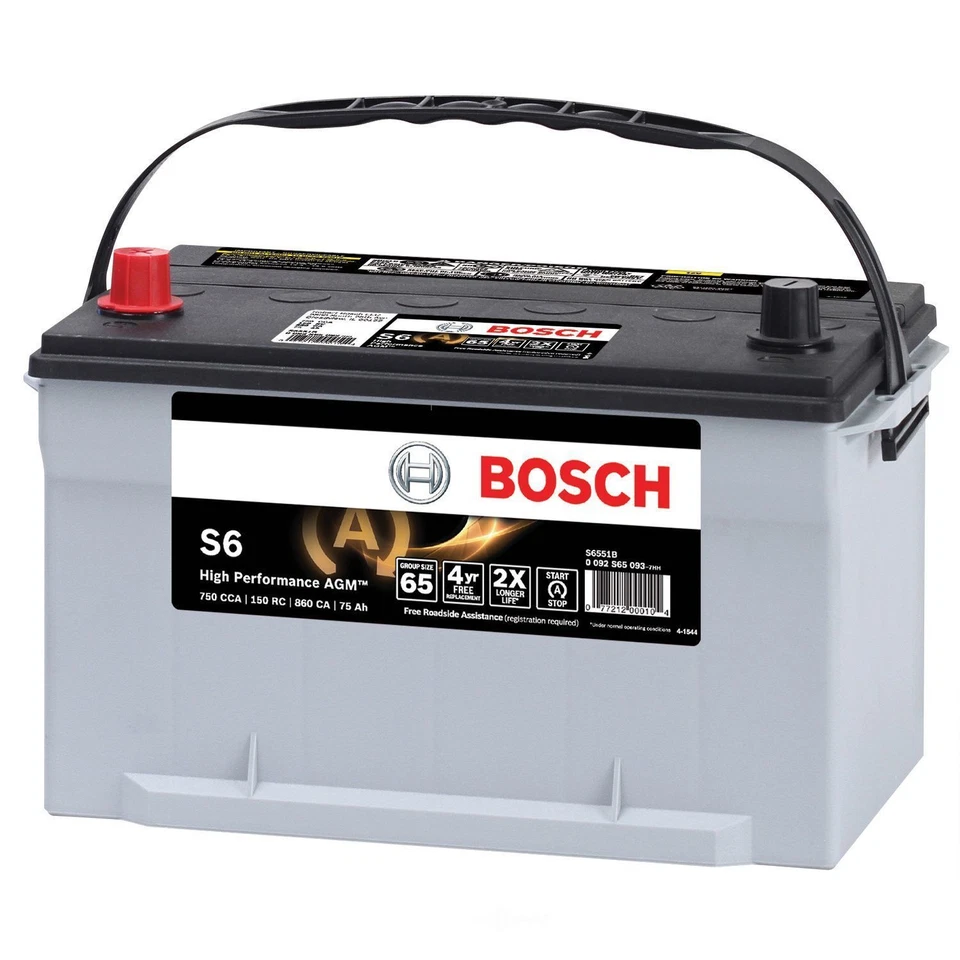 Vehicle Battery-AGM - Valve Regulated Battery Bosch S6551B - Image 1 of 2