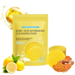 Cleansing Pads, Kojic Acid And Turmeric Cleansing Pads Clean Face Scrub Acne UK - Picture 1 of 1