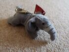 Keel Toys Grey Elephant Animal Soft Toy with Bag Coat Clip New Other