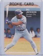 BO JACKSON ROOKIE CARD Kansas City Royals Baseball Raiders Football VINTAGE RC