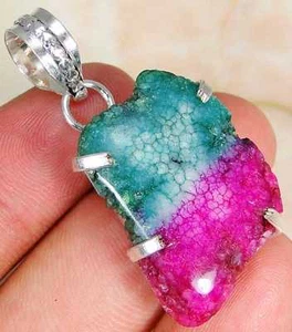 SolarQuartz & 925 Silver HandmadeElegantPendant 39mm MA11-3450 &925SilverChain - Bild 1 von 3