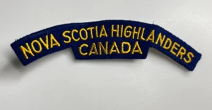 Nova Scotia Highlanders Canadian Army Cloth Shoulder Badge Patch 14x3 cm's - Picture 1 of 2