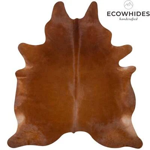 Brazilian Brown Cowhide Rug Size 8' L x 7'3" W 7244 - Picture 1 of 6