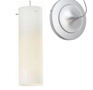 Bruck Lighting Titan Mono Point Light White Glass Cylinder Chrome  4" x 11.9" - Picture 1 of 4