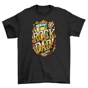 Dad Rock Star Vibes T-shirt - Funny 100% Cotton Tee for Cool Dads! Unisex Printe - Picture 1 of 46
