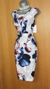 Precis Milly Floral Print Jersey Pencil Shift Formal Elegant Dress UK10 38 119£ - Bild 1 von 9