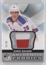 2012-13 SP Game Used Edition Authentic Fabrics /35 Chris Kreider Rookie Patch RC