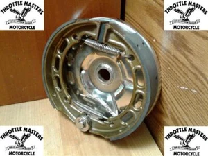 Chrome Rear Mechanical Brake Backing Plate Kit for Harley Rigid - Picture 1 of 2