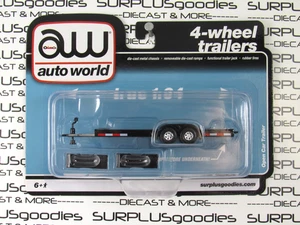 2025 Auto World 1:64 SURPLUSgoodies Black Flat Deck OPEN Car/Truck TRAILER - Picture 1 of 6